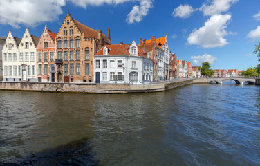 Naklejka na ściany i meble Bruges. Canal Spiegel Rei.