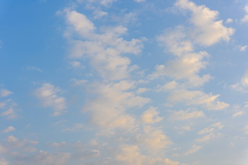 Beautiful cirrus clouds against the blue sky