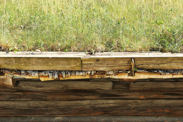 detail of norwegian traditional roof