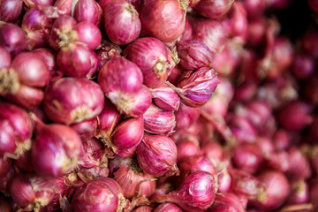 Red onions, Shallots in the market