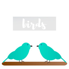 Vector illustration of of sparrows