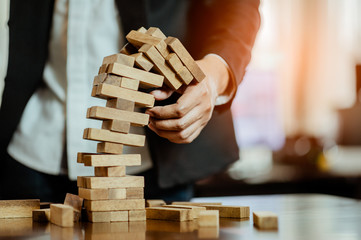 Fails Building Tower, Concept For Challenge And Fail In Business