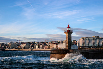 Farol de Felgueiras e Mar, Foz do Douro, Portugal