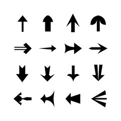 Design a black arrow on a white background.