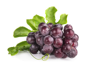 Grapes on a white background
