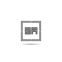 Initial Letter GA Logo Template Design