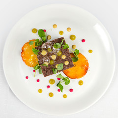 roasted wild boar pate with candied apples