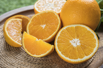 Healthy orange fruits background many orange fruits