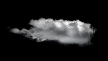 White clouds over black