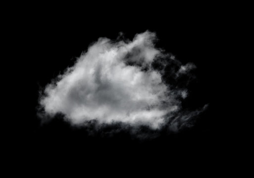 White clouds over black