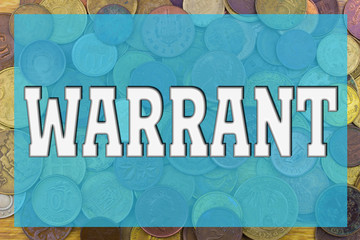 warrant World coins texture. Business concept
