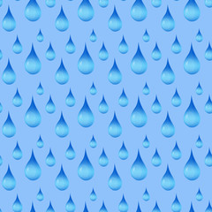 Seamless pattern of water droplets hand-drawn. Textiles, paper, wallpaper