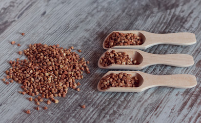Buckwheat in wooden sovochkah