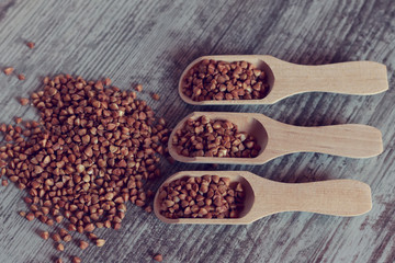 Buckwheat in wooden sovochkah