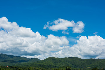 landscape of clouds over the mountain