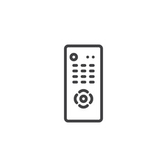 Remote control outline icon. linear style sign for mobile concept and web design. TV controller simple line vector icon. Symbol, logo illustration. Pixel perfect vector graphics