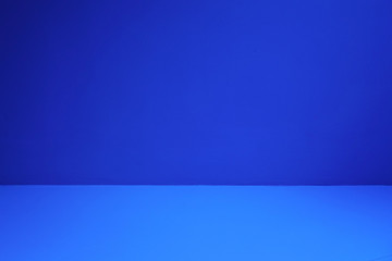 blank event stage with blue background