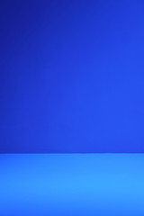 Fototapeta premium blank event stage with blue vertical background