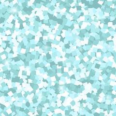 Glitter seamless texture. Adorable mint particles. Endless pattern made of sparkling squares. Breath