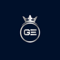 Initial Letter GE Logo Template Design