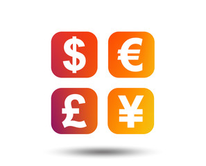 Currency exchange sign icon. Currency converter symbol. Money label. Blurred gradient design element. Vivid graphic flat icon. Vector