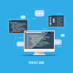 Naklejka premium Software development concept
