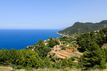 Fototapeta premium Banyalbufar town on the West coast of Mallorca, Spain