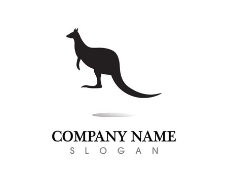 Kangaroo Icon Vector Australian logo animal vector design