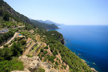 Landscape of the West coast of Mallorca, Spain