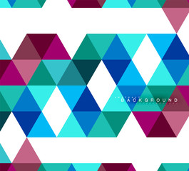 Multicolored triangles abstract background, mosaic tiles concept