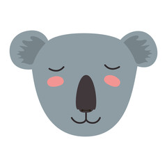 wild koala head icon vector illustration design