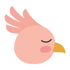 cute bird head icon vector illustration design