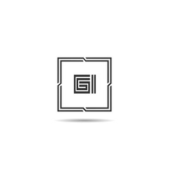 Initial Letter GI Logo Template Design