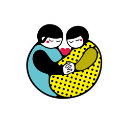 Couple of two people in love.