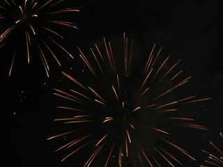 fireworks lighting up the sky