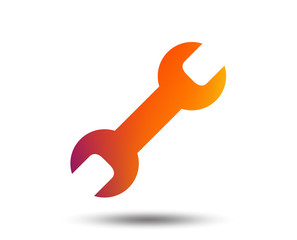 Repair tool sign icon. Service symbol. Blurred gradient design element. Vivid graphic flat icon. Vector