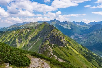 Beautiful view on Polish Tatra mountains.