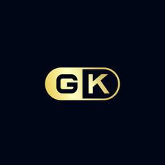 Initial Letter GK Logo Template Design