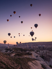 Air balloon flying in Cappadocia Turkey