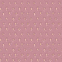 Vector pink sweet strawberry with yellow seeds convex seamless pattern.