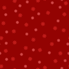 Snowflake seamless pattern. Snow on white background. Abstract wallpaper, wrapping decoration. Symbol winter, Merry Christmas holiday, Happy New Year celebration Vector illustration.