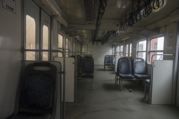 Obraz premium Inside of the empty Train