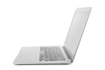 Laptop on white background. Modern technology