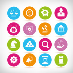 banking icons, office icons