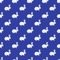 Seamless rabbit pattern.