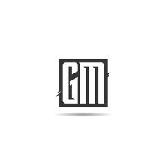 Initial Letter GM Logo Template Design