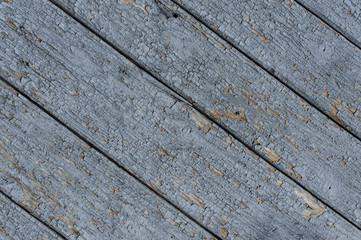Oblique old varnished wooden background pattern cracked blue color