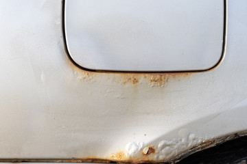 Rusty silver car