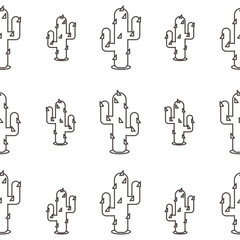 Cactus seamless pattern