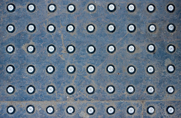 Stone ntexture with metal points for blind people